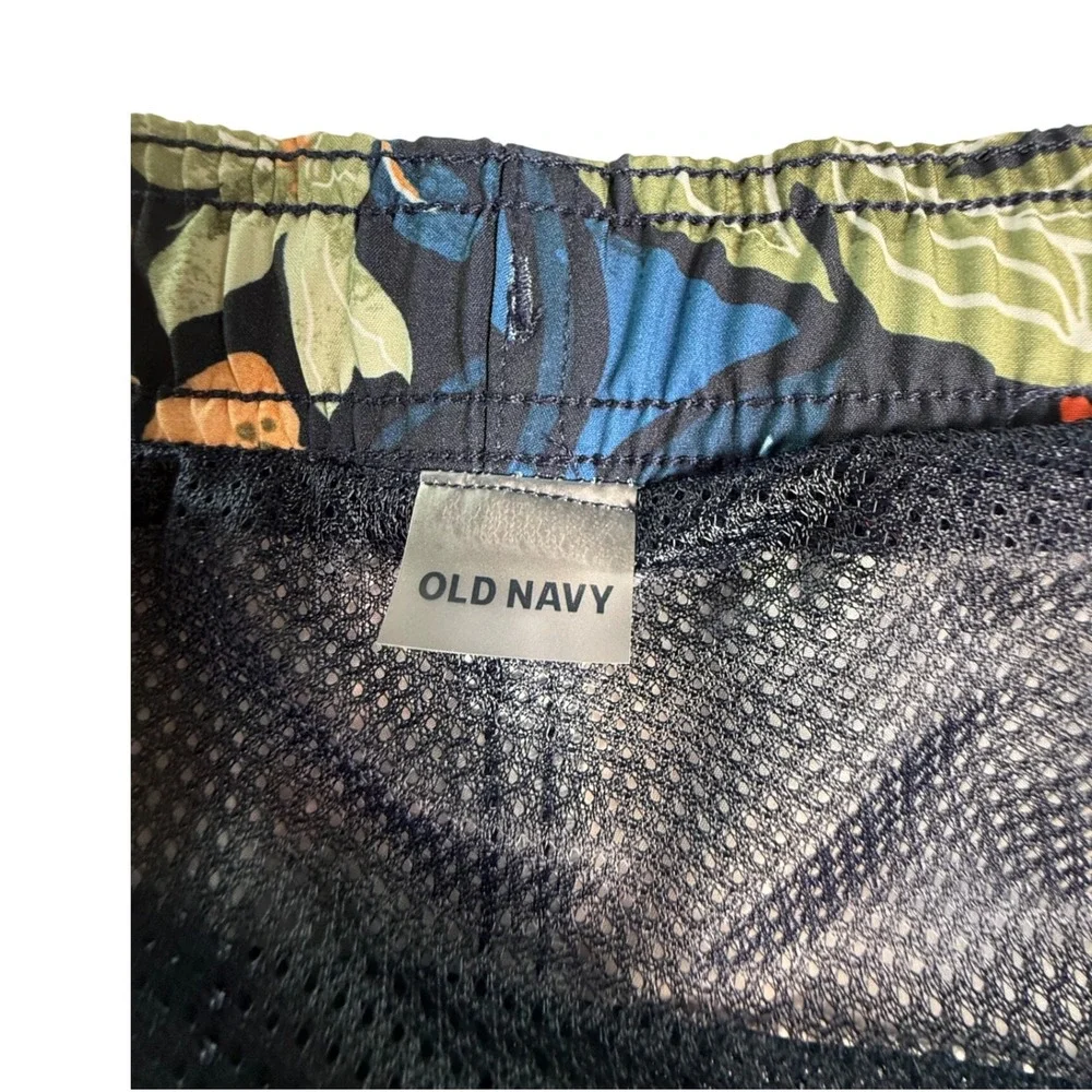 Old Navy Mens XL Floral Swim Trunks Board Shorts Elastic Waist‎ UPF 50 New-846